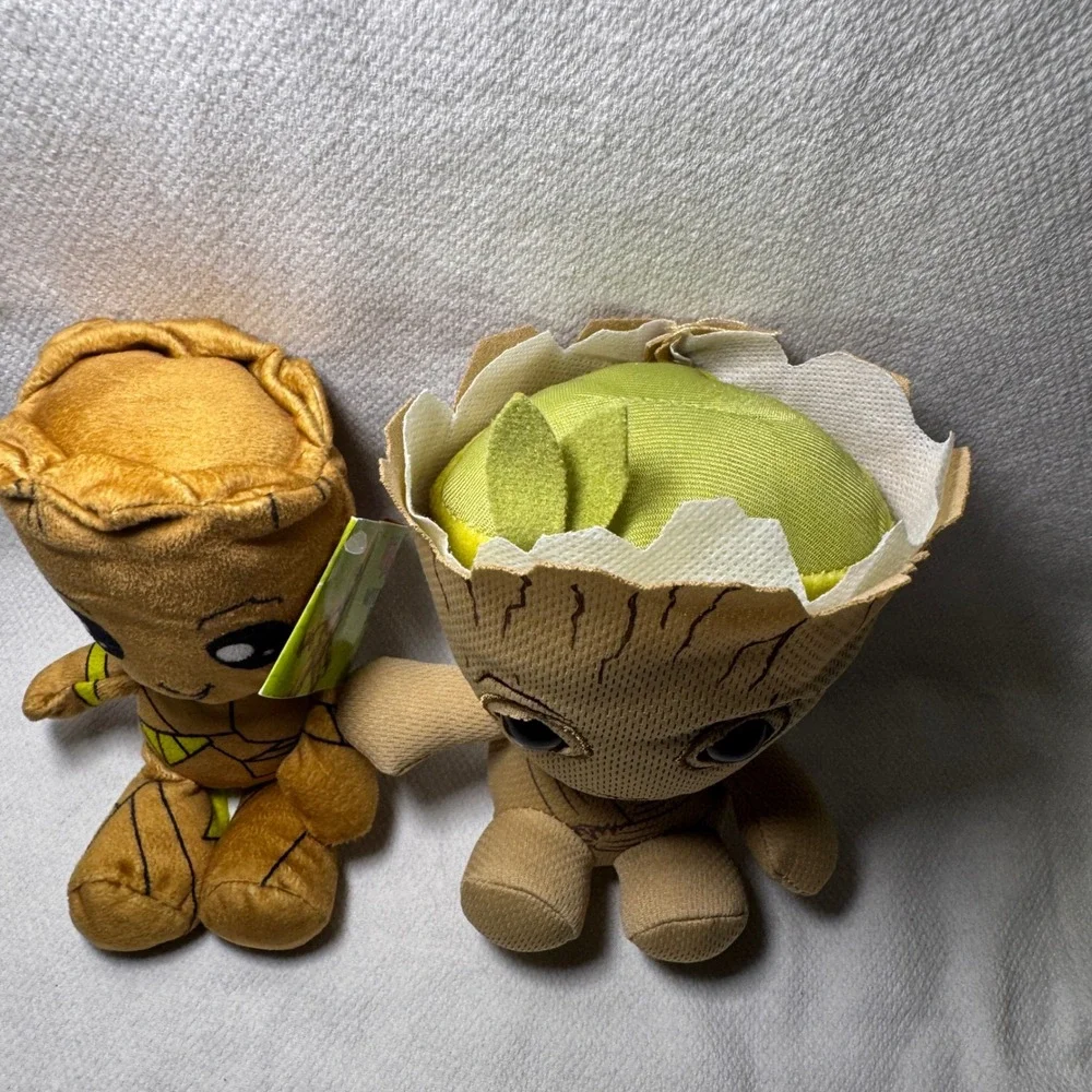 Marvel Groot Plush Toy Set Ty Beanie Baby & Small Groot Guardians of the‎ Galaxy